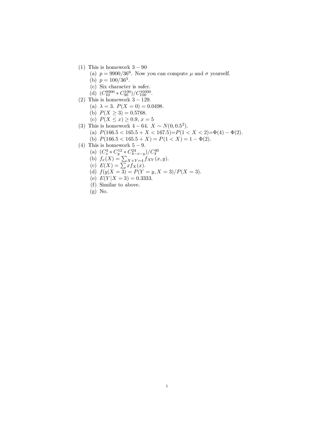 Solutions to Homework 5 - Applied Probability Method | ESI 6321 - Docsity