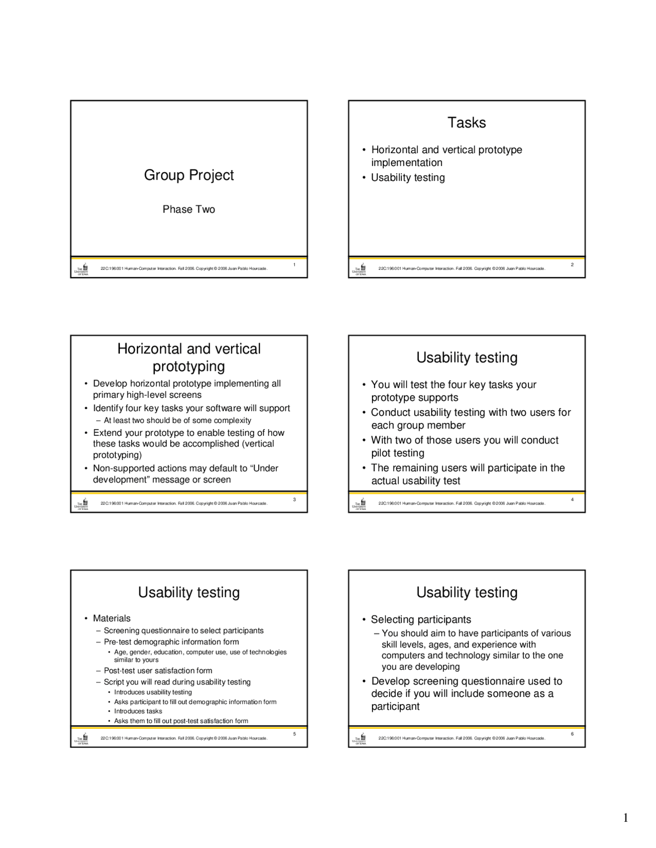 Horizontal and vertical Prototyping Group Project 22C 196 Docsity