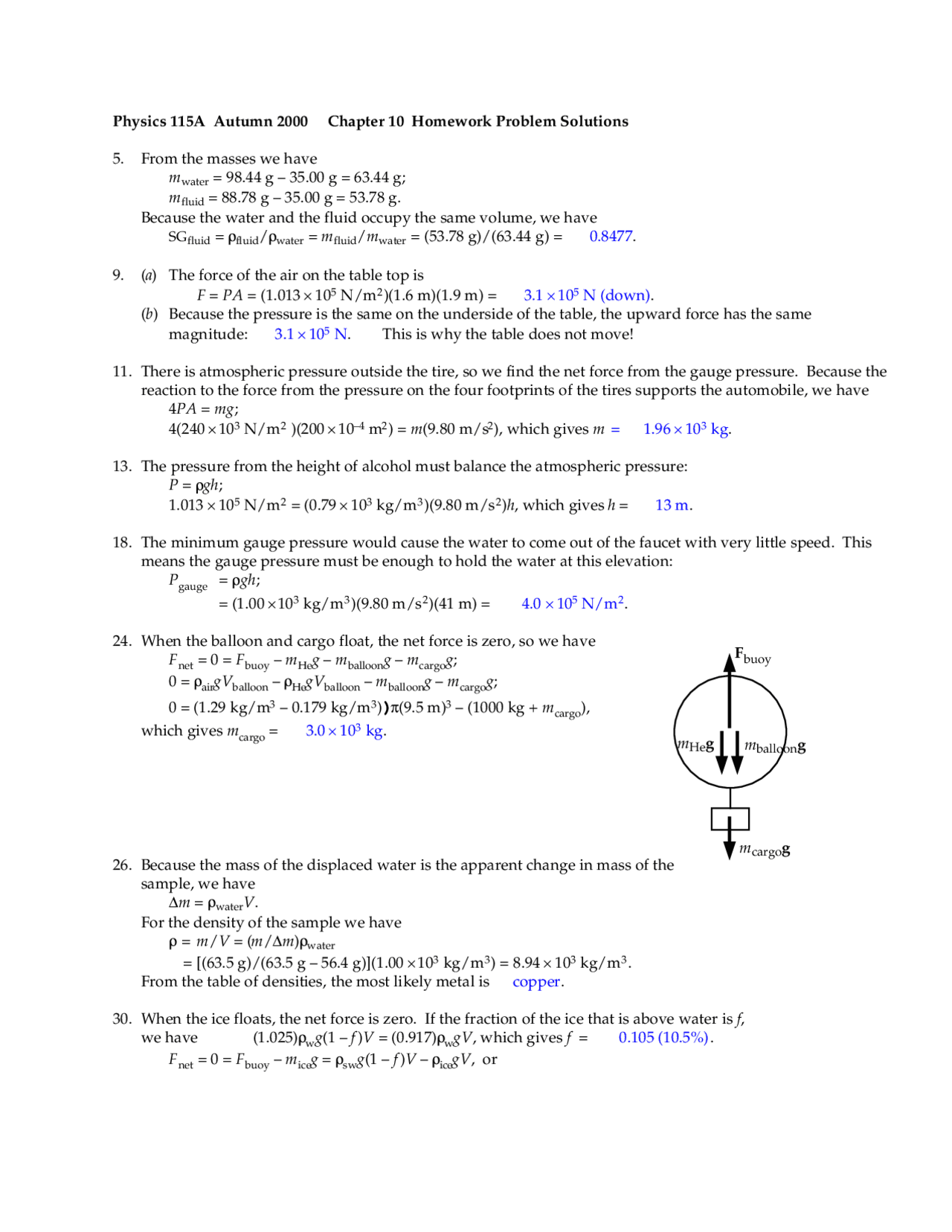 Physics Homework Help Homework Problems with Solutions - General Physics | PHYS 115 - Docsity