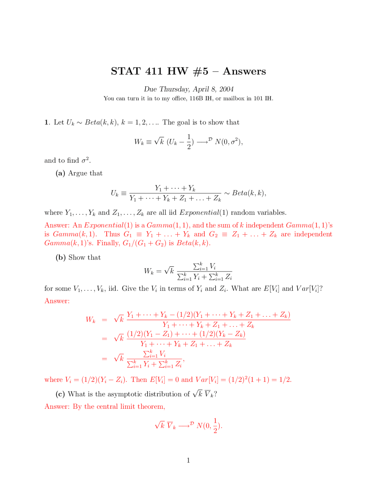 Homework 5 Solutions - Statistics and Probability II | STAT 410 ...