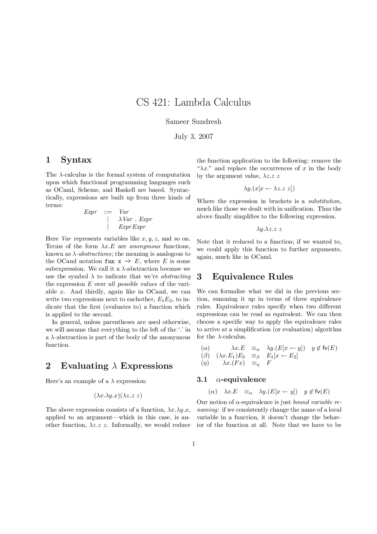 Understanding Function Evaluation and Simplification in λ-Calculus: β ...