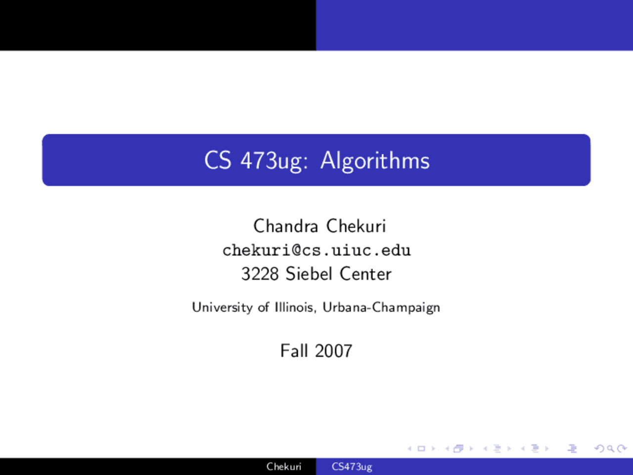 Why the Algorithms - Lecture Notes | CS 473 - Docsity