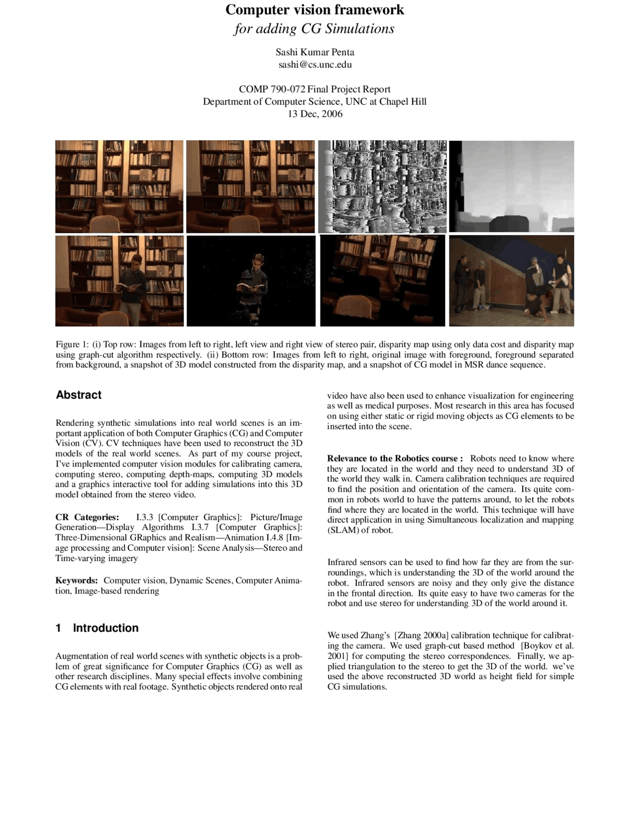 Computer Vision Framework for Adding CG Simulations – Final Project ...