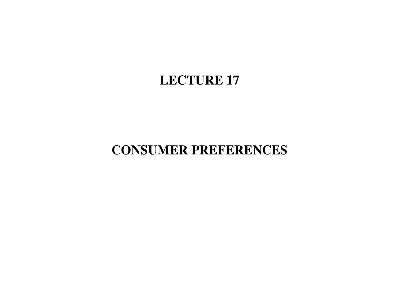 Consumer Preferences in Intermediate Microeconomic Theory | ECON 302 ...