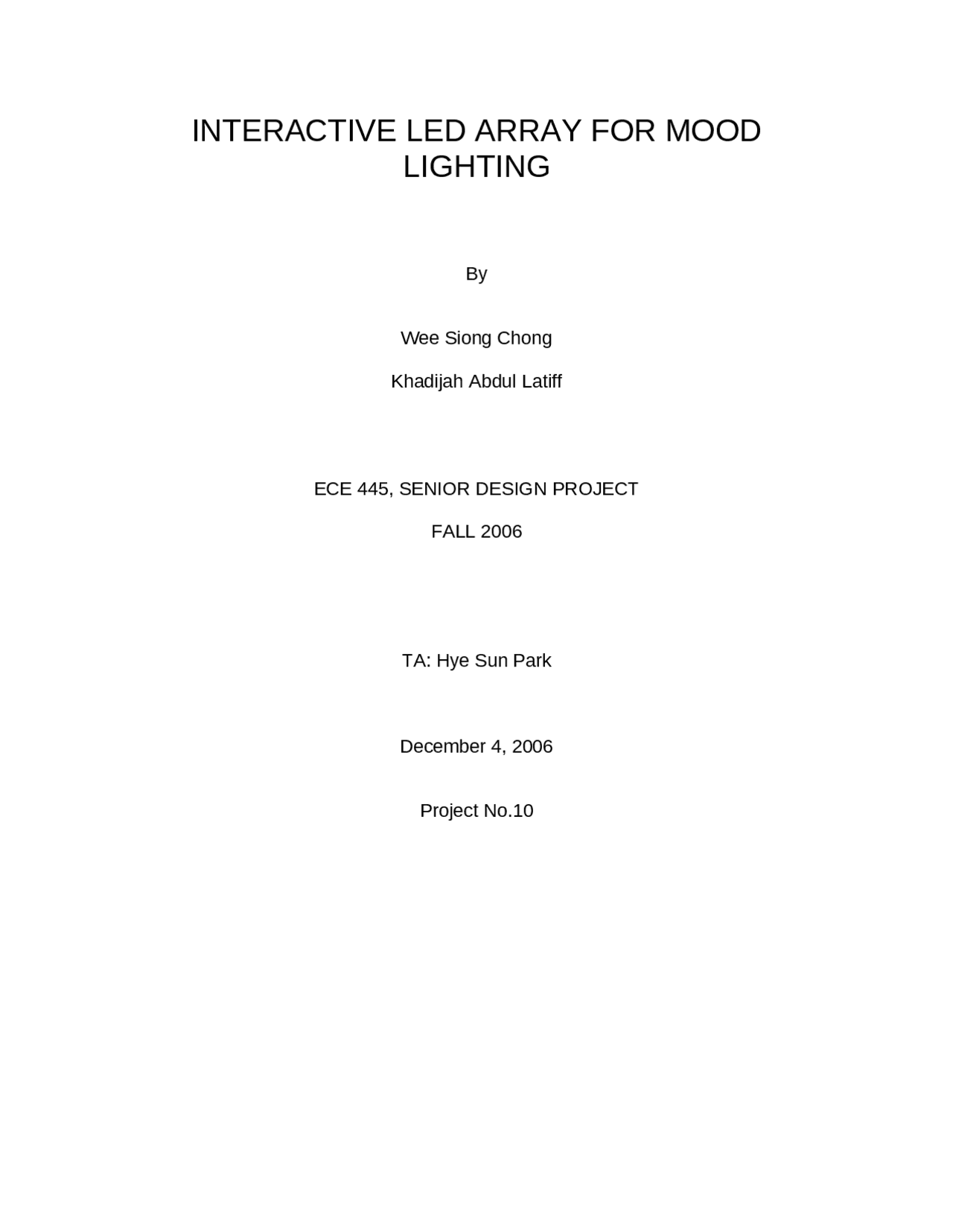 Interactive LED Array for Mood Lighting - Project 10 Report | ECE 445 ...