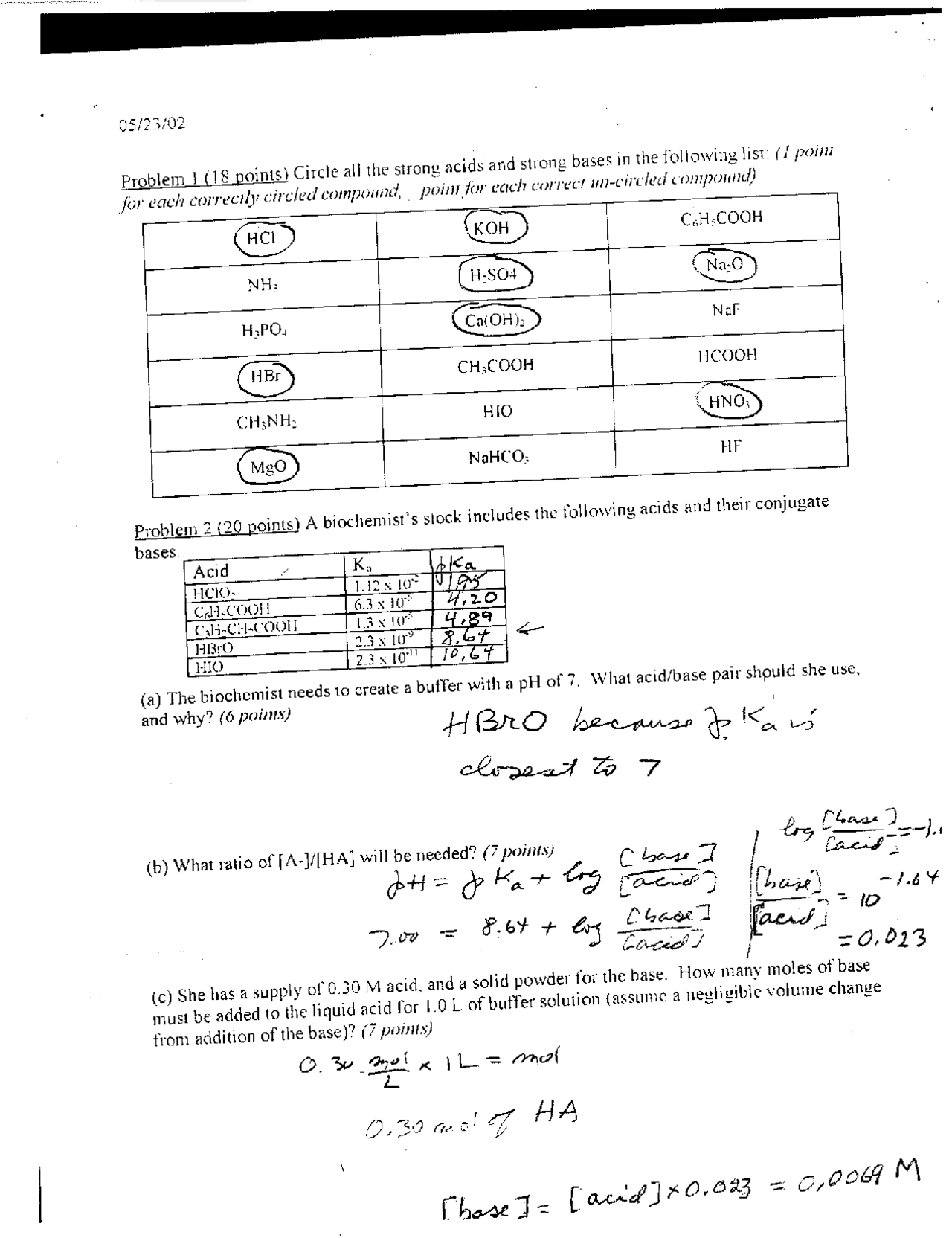 Exam 2 Questions with Solutions - General Chemistry | CHEM 162 - Docsity