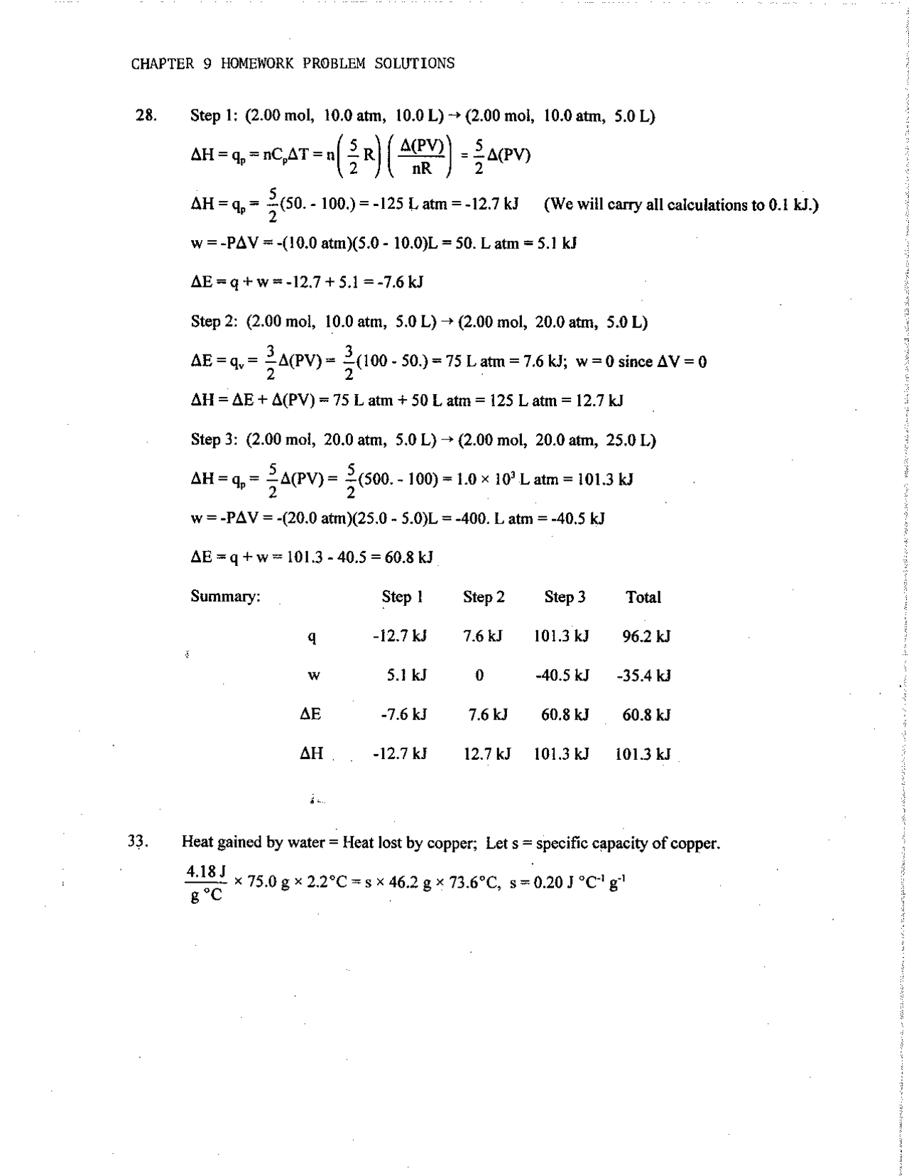 Homework Problem Solutions - General Chemistry | CHEM 152 - Docsity
