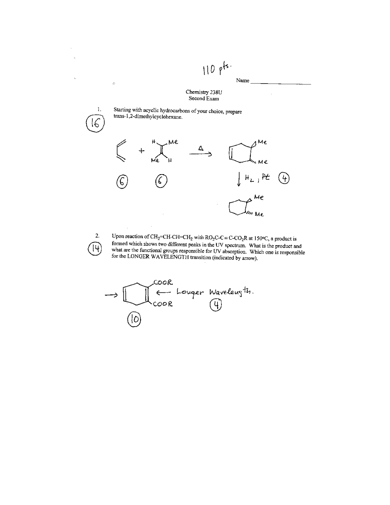 Old Lab Exam Papers 7 Solved Questions - Old Exam Paper on Organic Chemistry | CHEM 238 ...