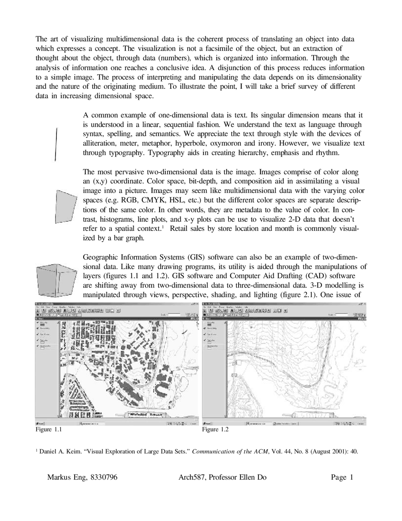 Notes on Visualizing Multidimensional Data | ARCH 587 - Docsity