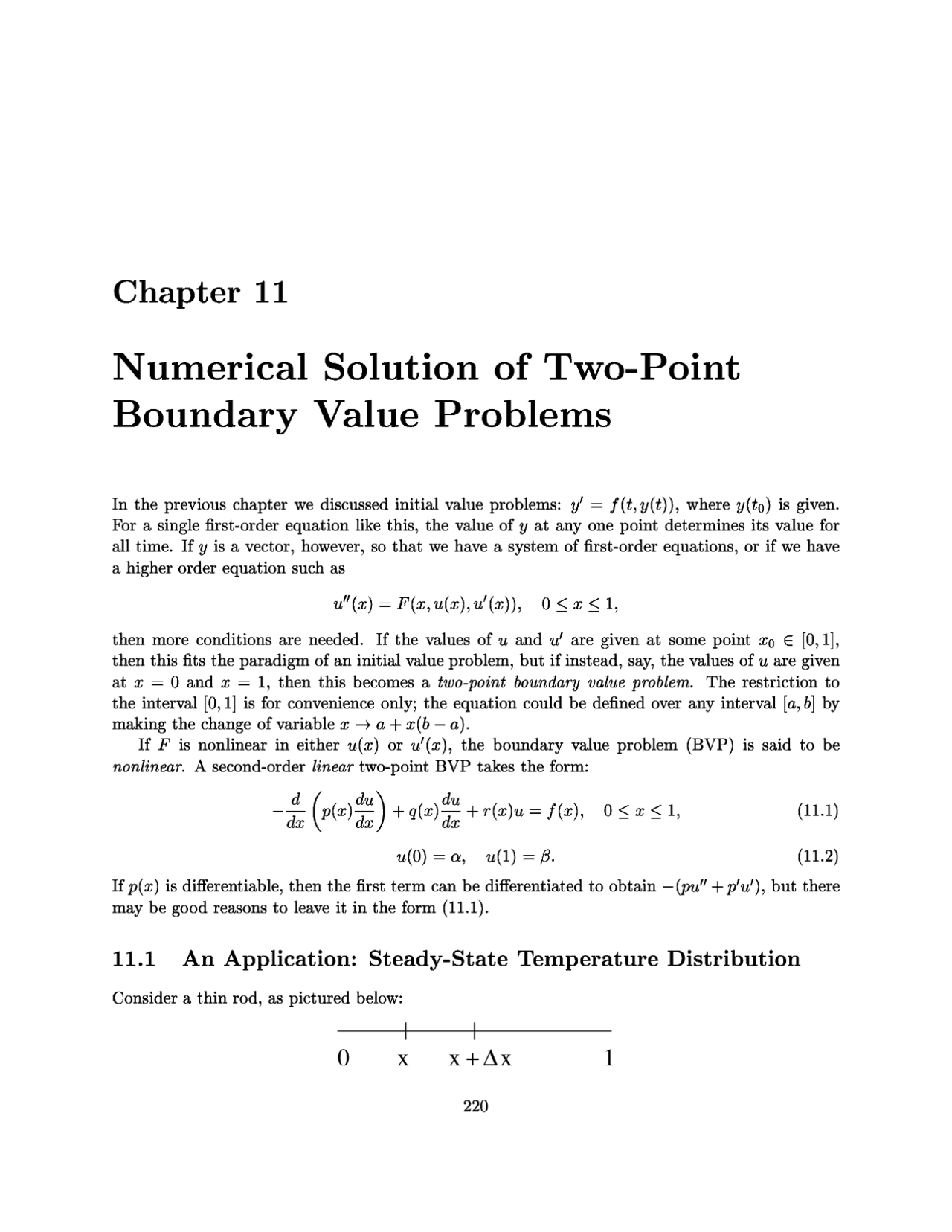 Solutions of Two Point Boundary Value Problems | MATH 480 - Docsity