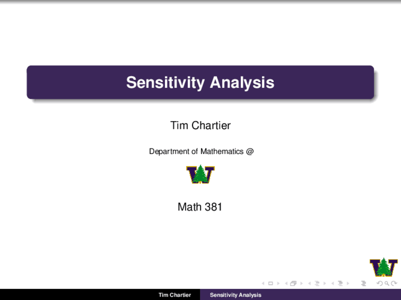 Sensitivity Analysis - Discrete Math Model - Notes | MATH 381 - Docsity