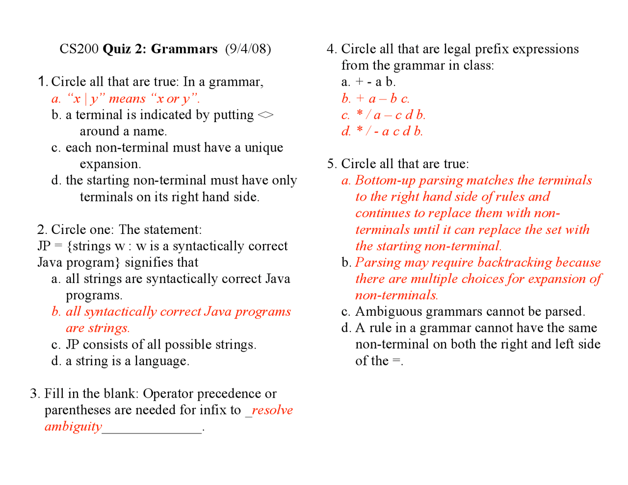 5 MCQs with Answers on Algorithms and Data Structures - Quiz 2 | CS 200 ...