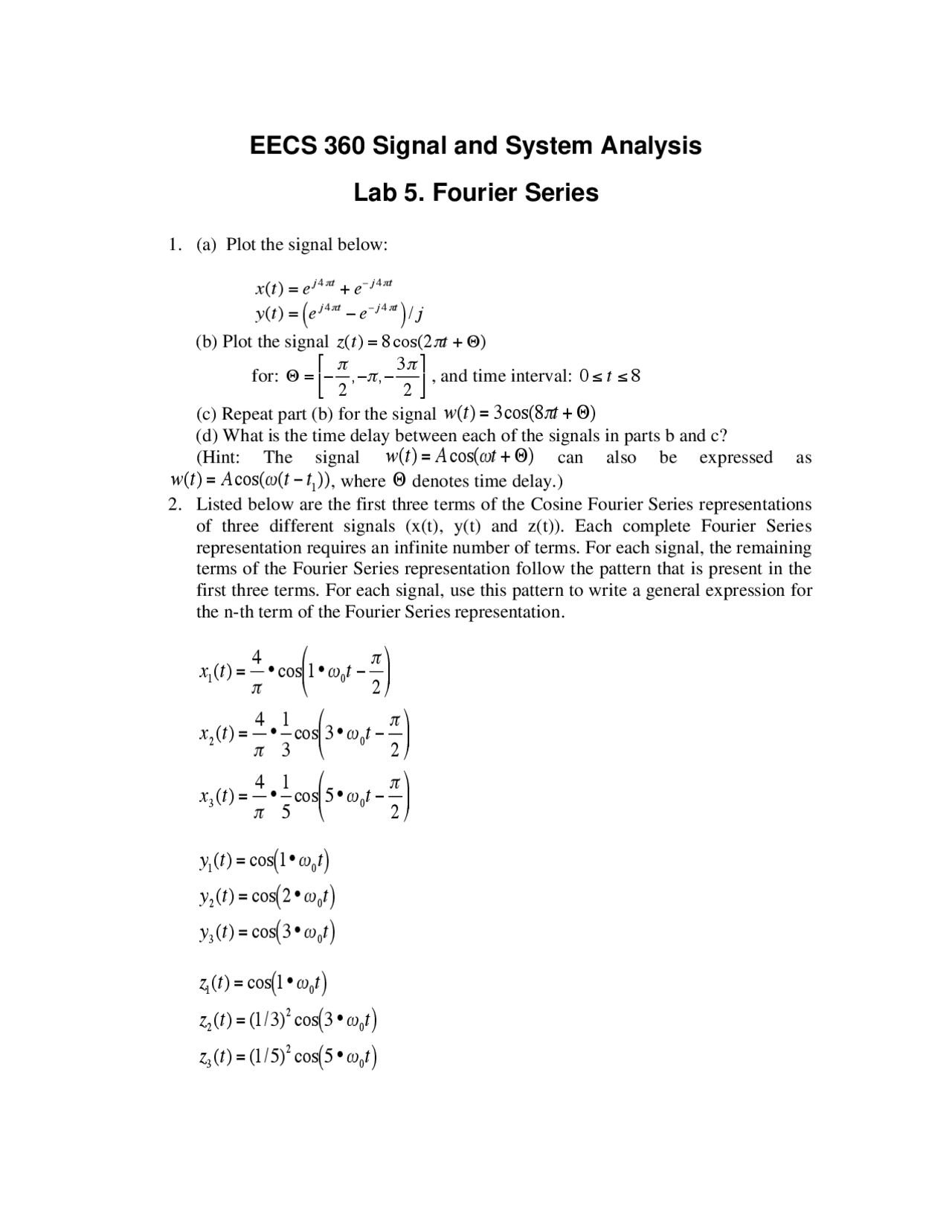 Fourier Series Lab Report : Fourier Series Graph Interactive – CEMG