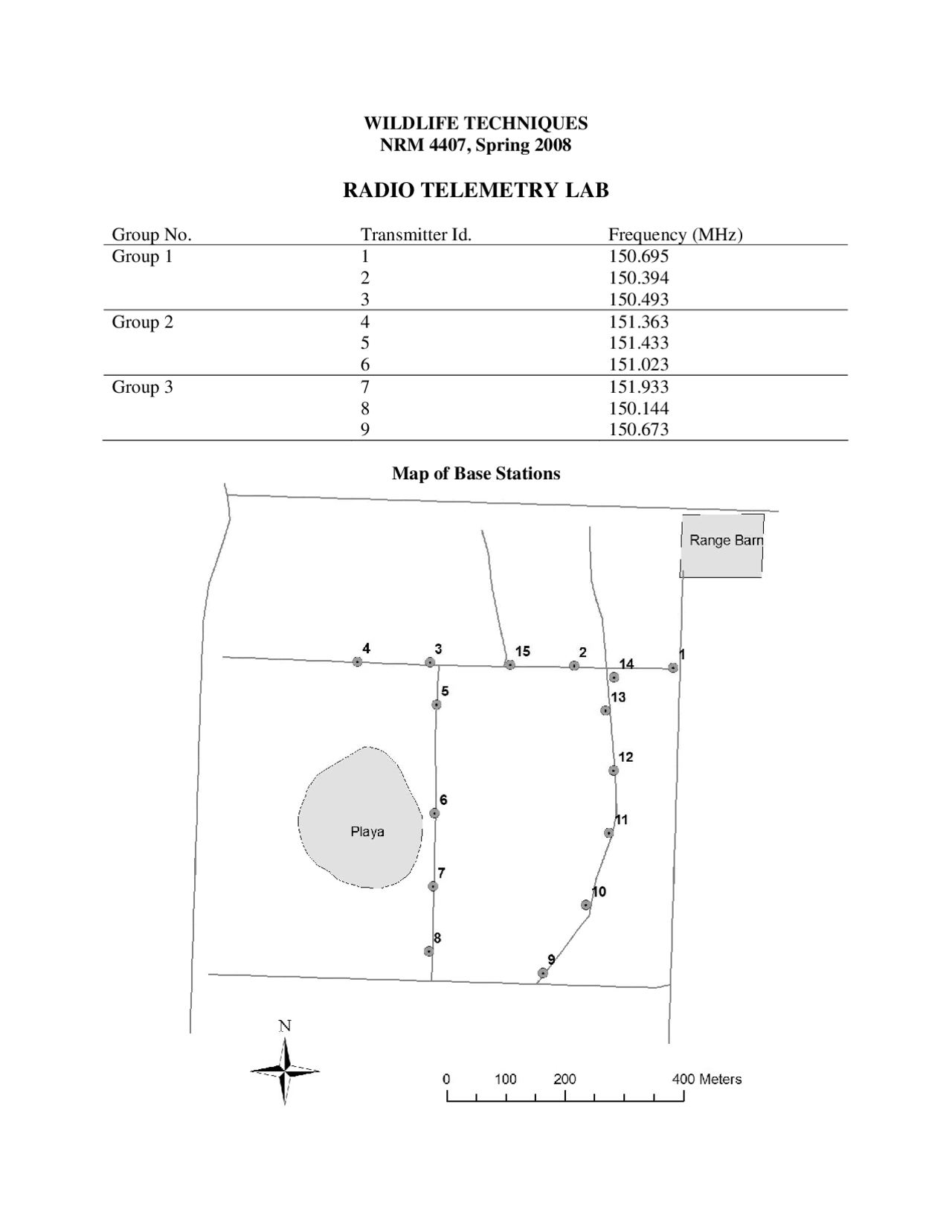 Radio Telemetry Lab | Wildlife Techniques | NRM 4407 - Docsity