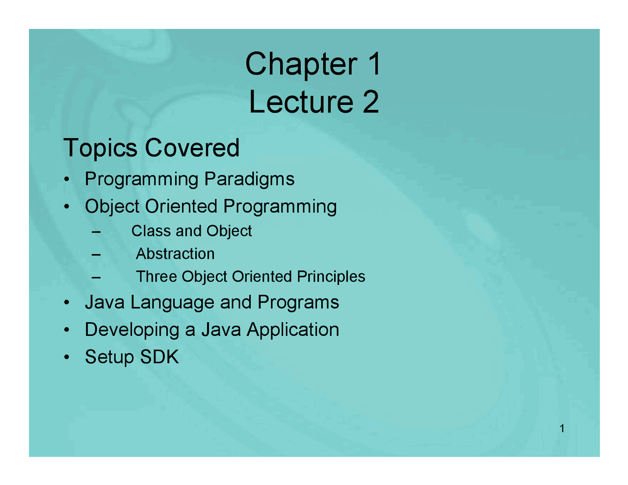 Programming Paradigms - Java Programming | COP 2250 - Docsity