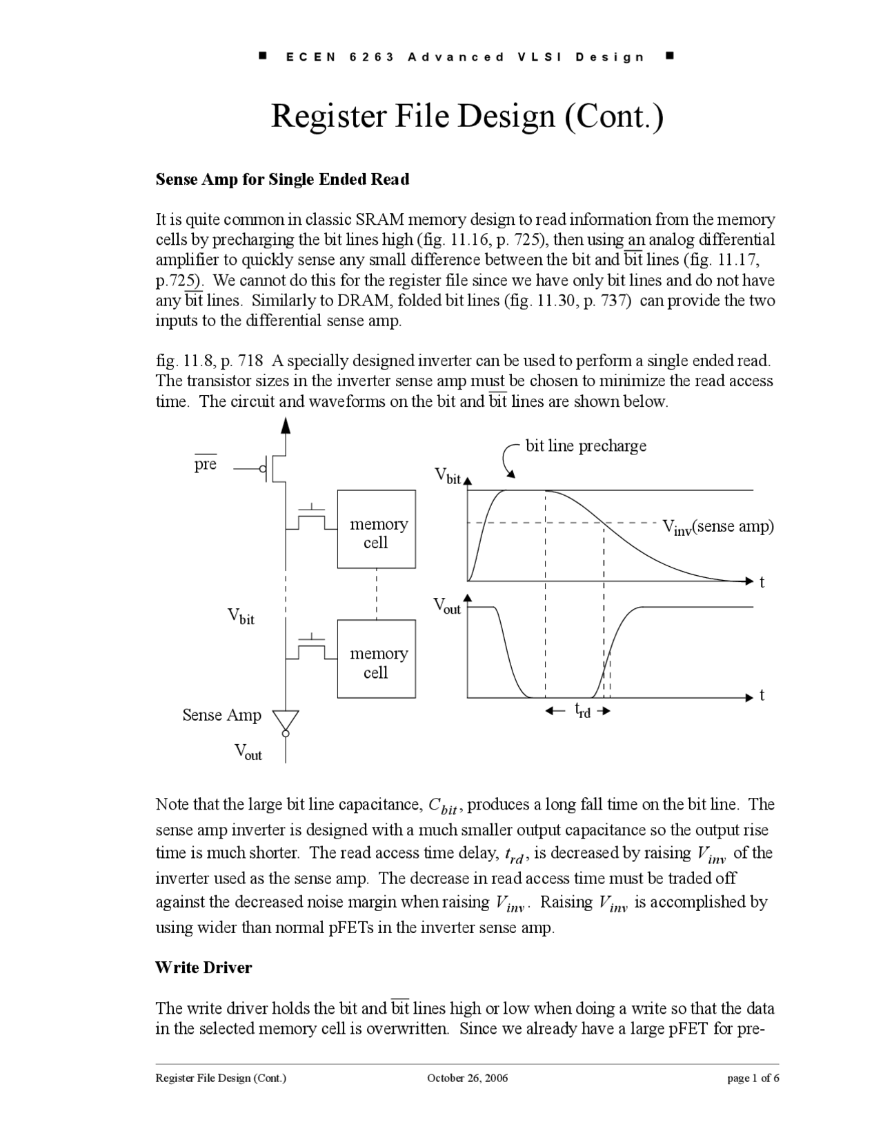 Register File Design - Advanced VLSI Design and Applications - Notes ...