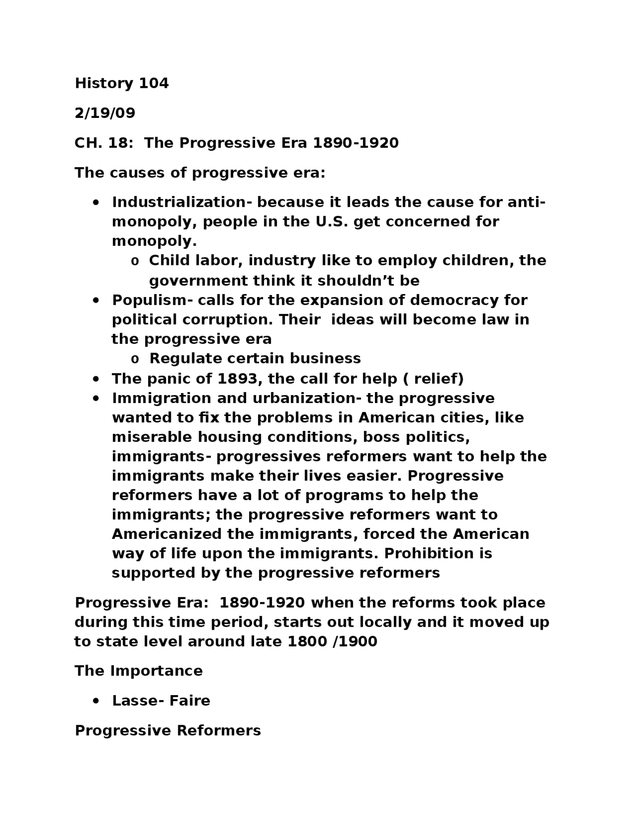 Midterm Exam Study Guide - Survey of American History | HIST 104 - Docsity