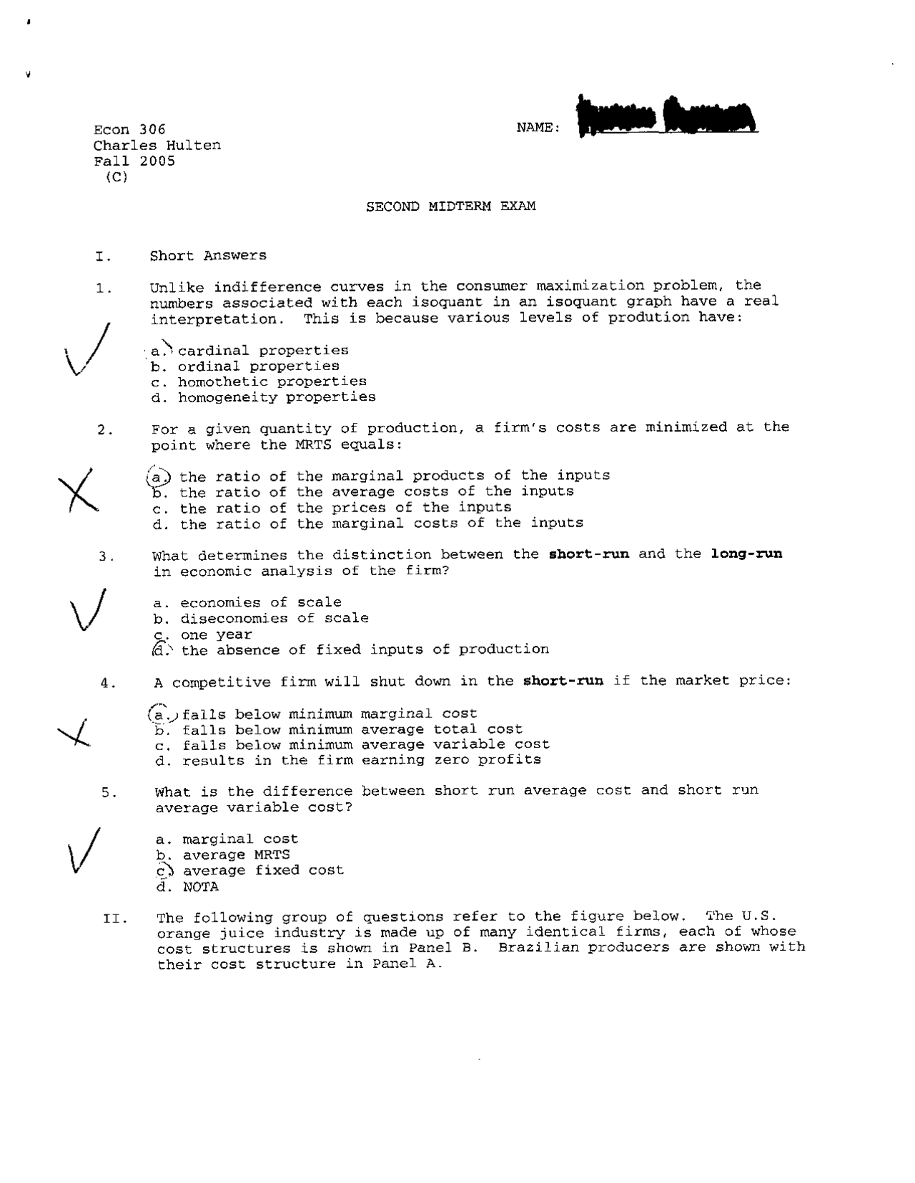 Exercises solved of Intermed microecon theory | ECON 306 - Docsity