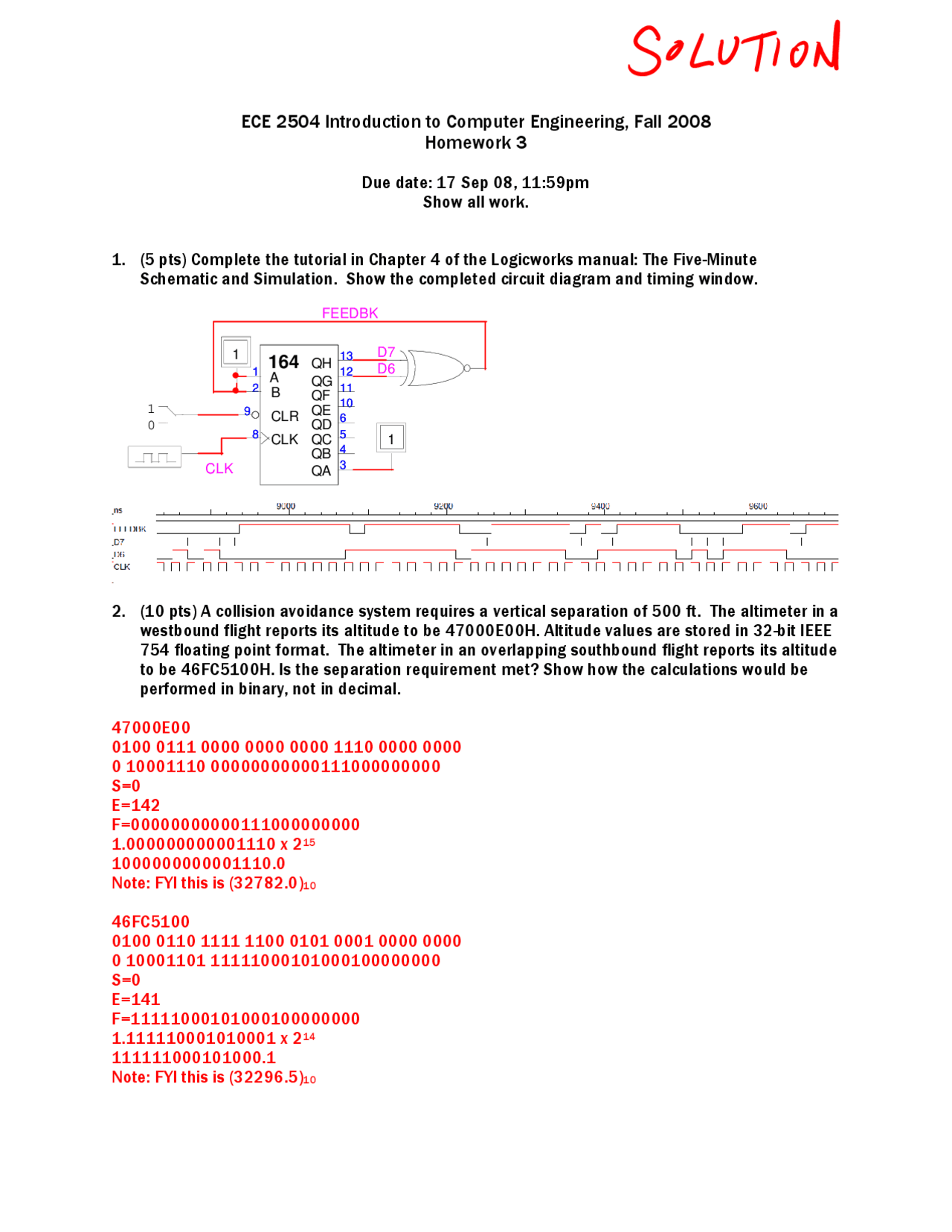 Homework 3 Solutions - Introduction to Computer Engineering | ECE 2504 ...