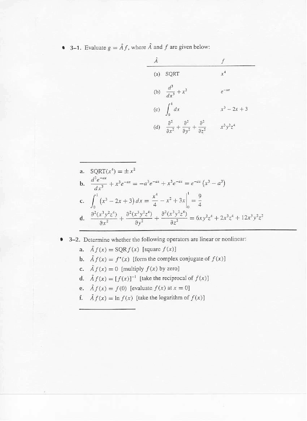 Homework Practice Problems For Physical And Analytical Chemistry Chem 341 Docsity