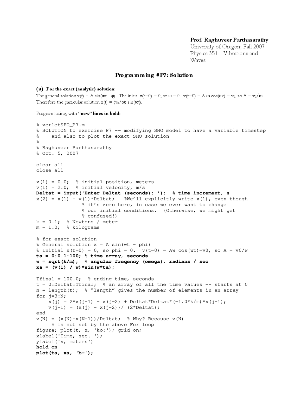 Programming P7 - Docsity