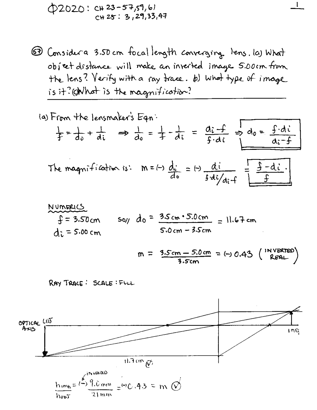 Solutions to Assignment #7 - College Physics II | PHYS 2020 - Docsity
