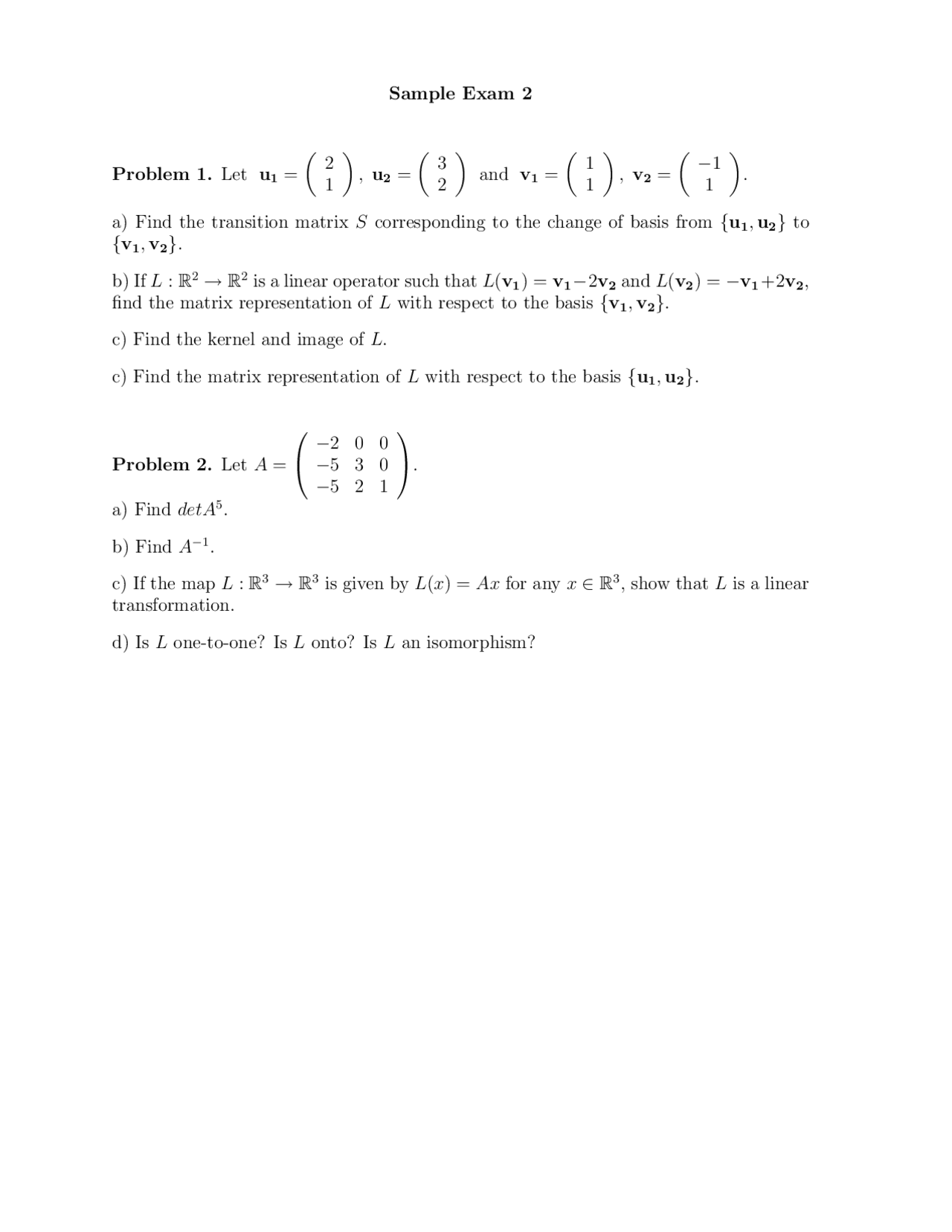 Example of Transition Matrix, Determinant of Vector - Linear Algebra I ...