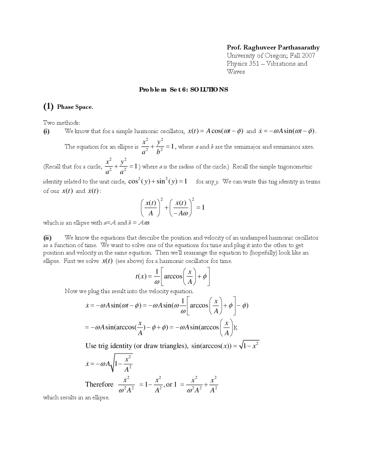Physics Ii Problem Fundamentals of Physics II - Problem Set 6 Solutions | PHYS 351 ...