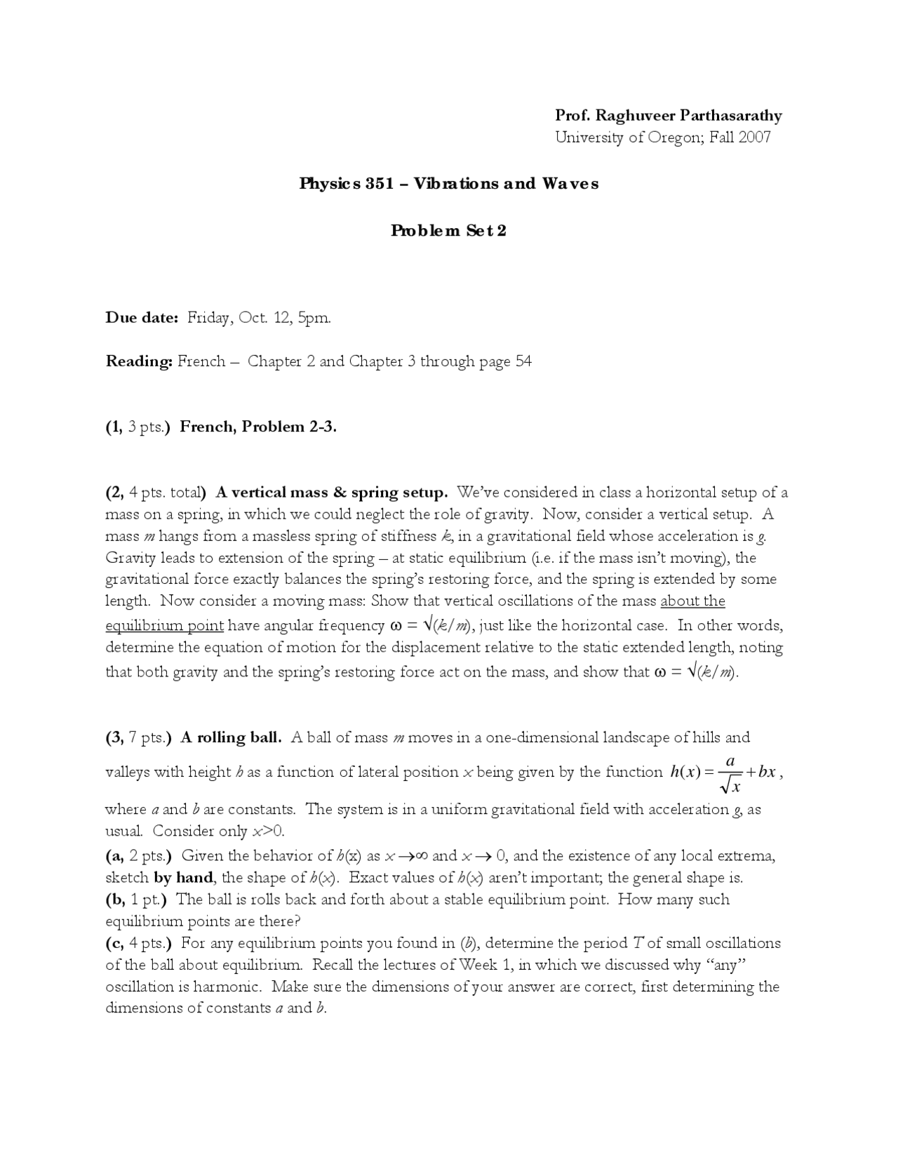 Physics Ii Problem Practice Problems for Assignment 2 - Fundamentals of Physics II | PHYS ...