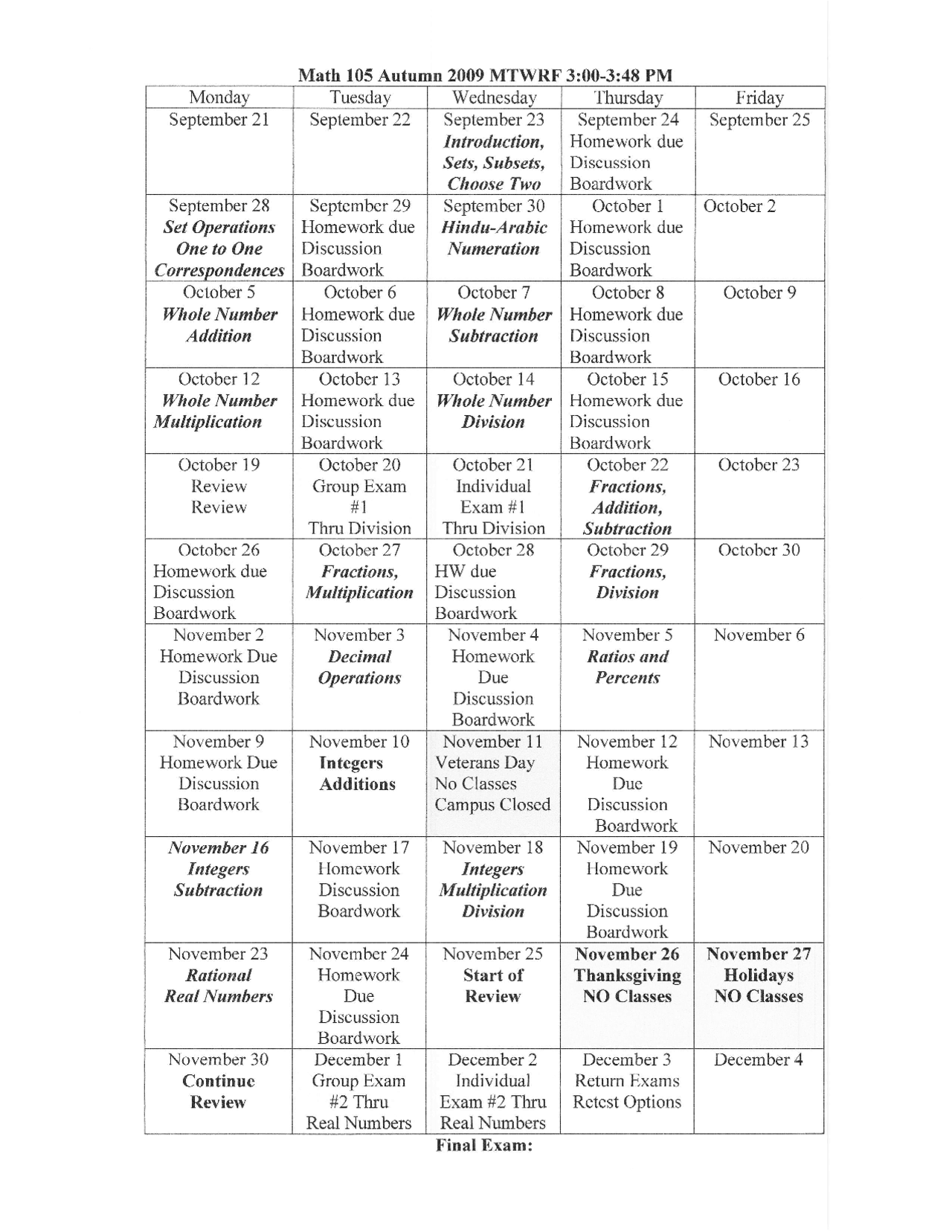 Fundamental Mathematics Concepts for Teachers I - Exam 2 | MATH 105 ...