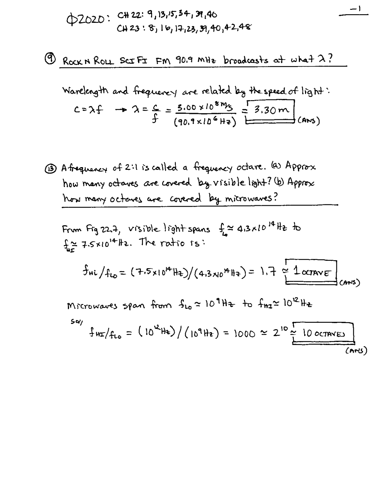 Assignment Solved Questions for SI College Physics II | PHYS 2020 - Docsity
