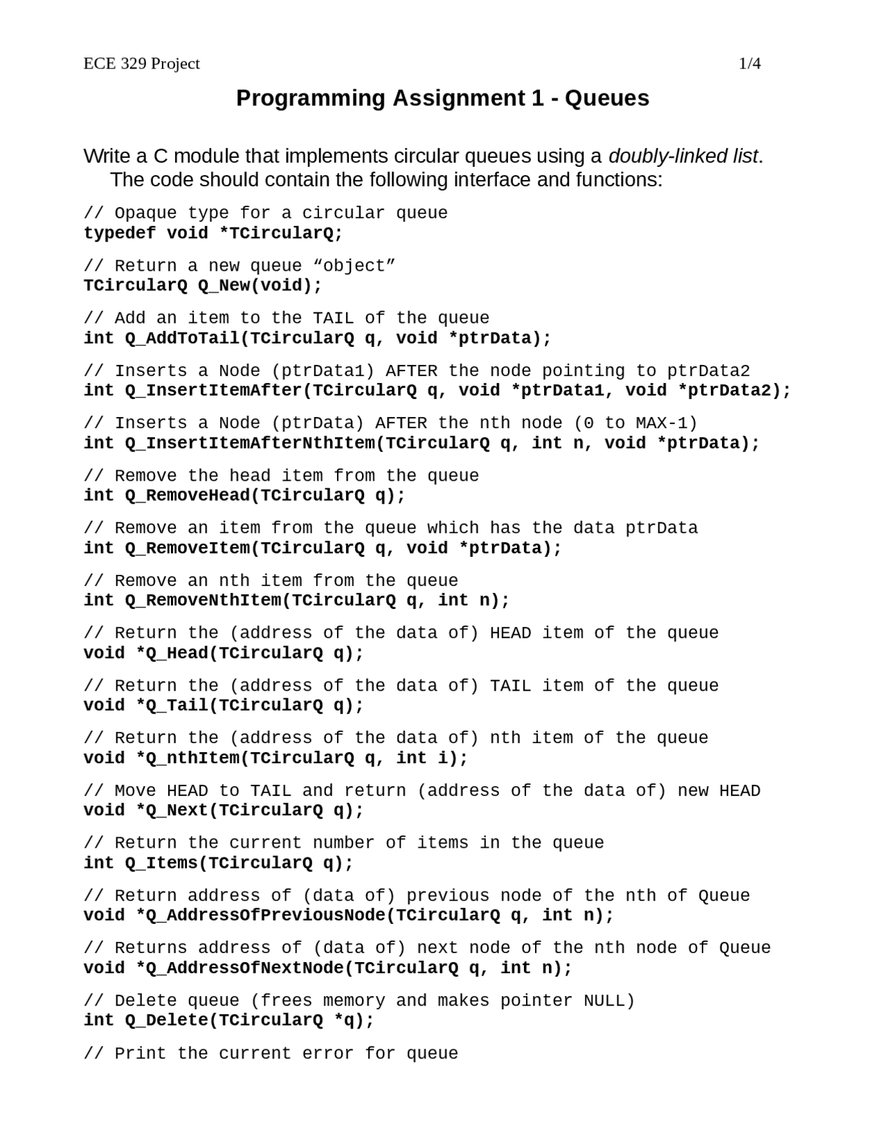 Programming Assignment 1 for Computer System Structure | E C E 329 ...