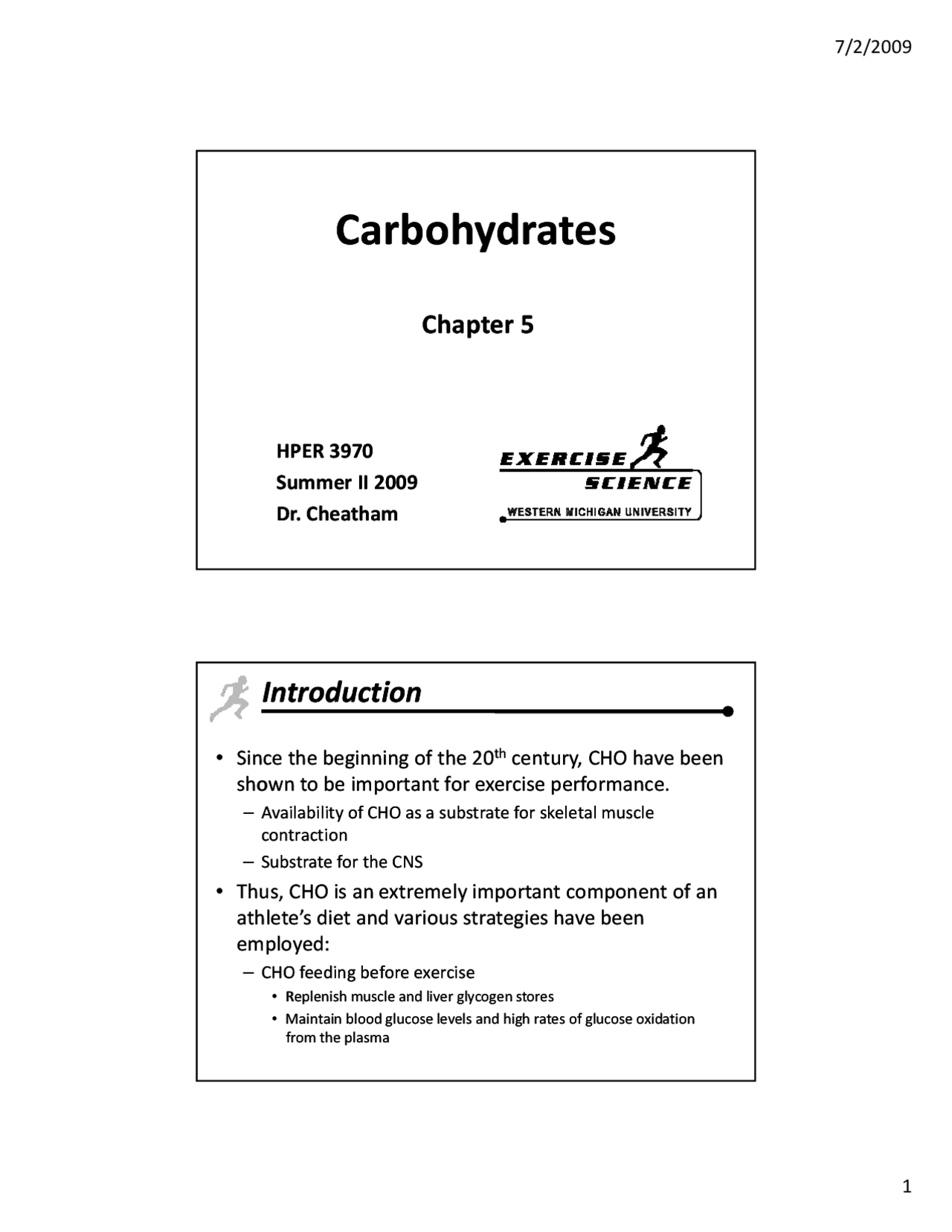 Carbohydrates - Exercise and Sports Nutrition - Class Notes | HPER 3970 ...