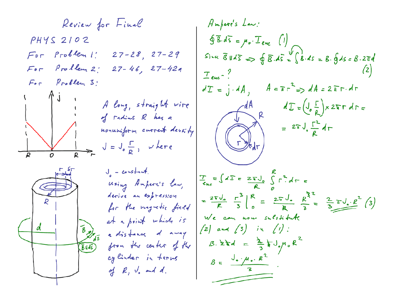 Review for Final Exam - Physics for Science and Engineering II | PHYS ...