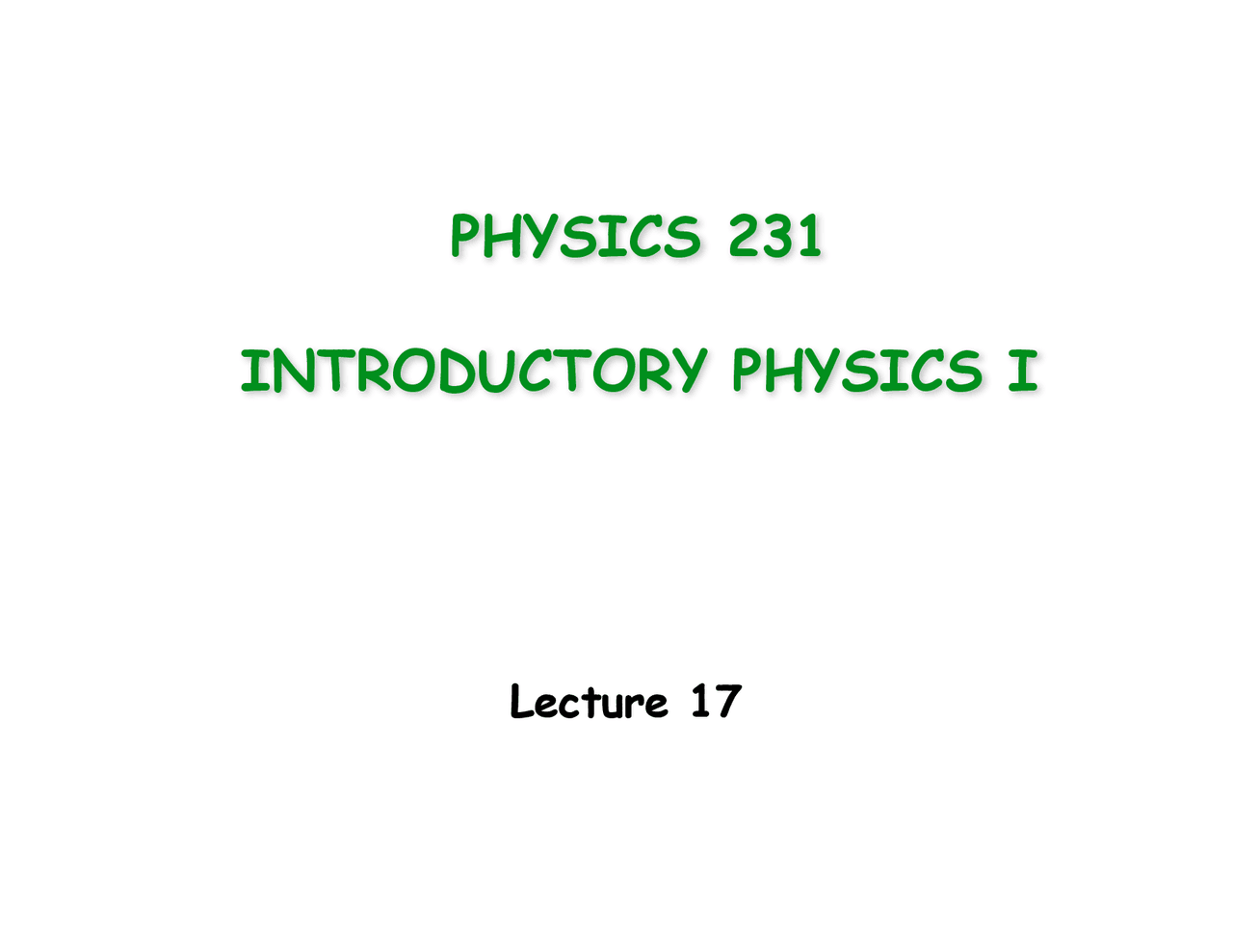 Notes on Recap - Heat Transfer - Introductory Physics I | PHY 231 ...