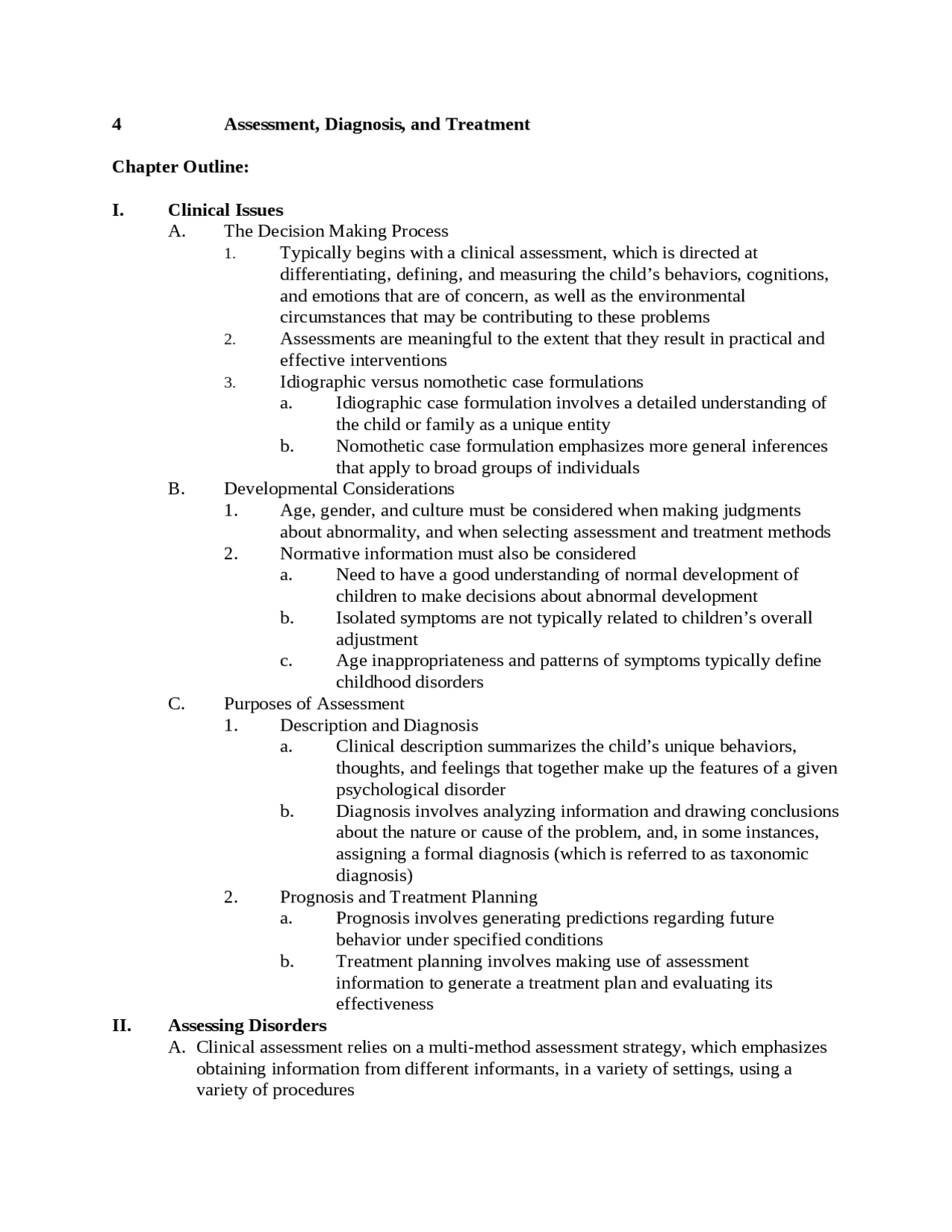 Assessment, Diagnosis, and Treatment - Lecture Notes | SWRK 6640 ...