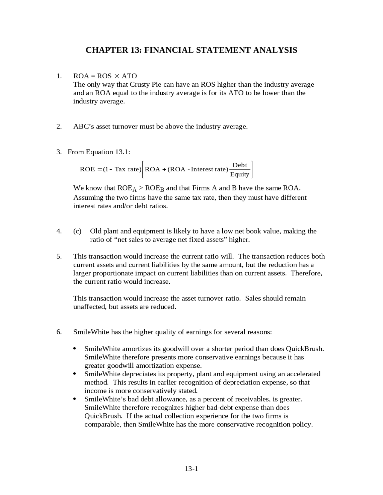 Financial Statement Example Problems 19 Solved Problems on Financial Statement Analysis - Homework | FIR ...