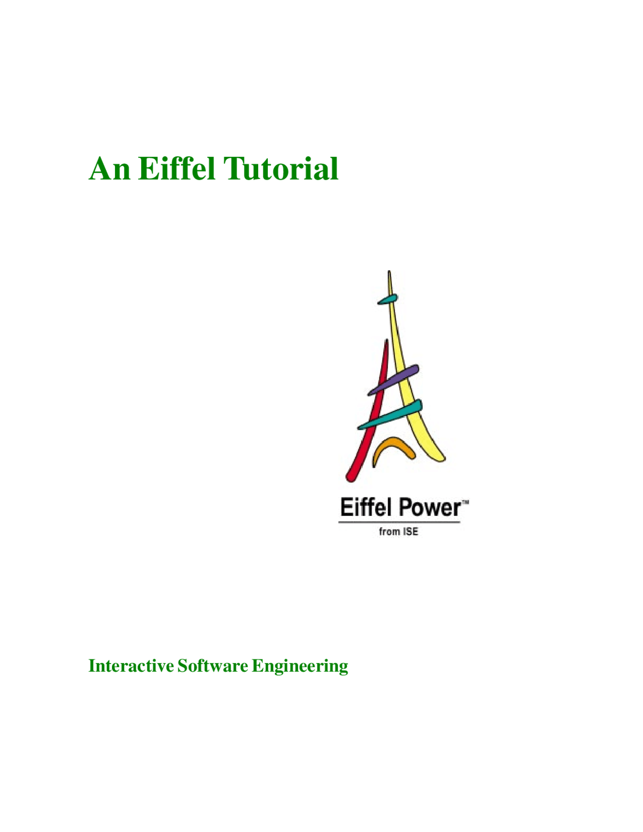 Project for An Eiffel Tutorial - Organization Programming Language ...