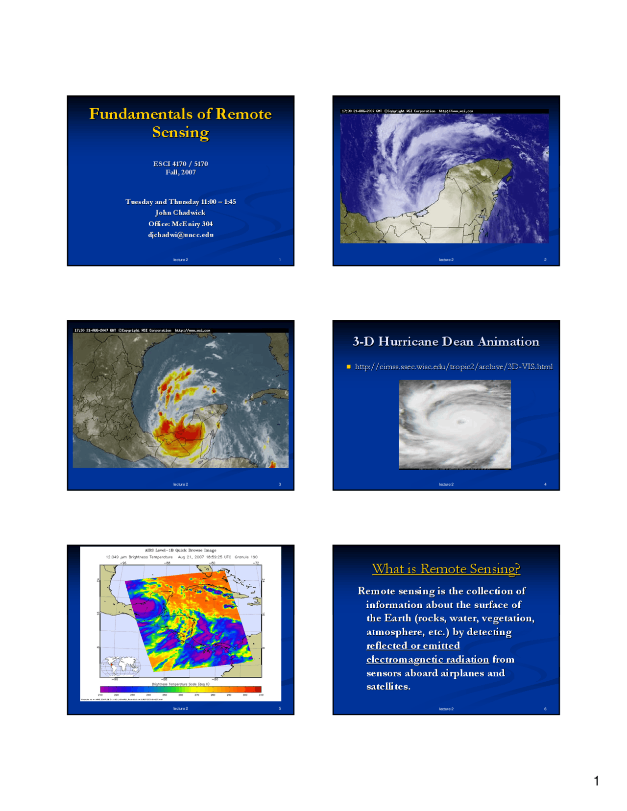 Fundamentals of Remote Sensing in the Electromagnetic Radiation | ESCI ...
