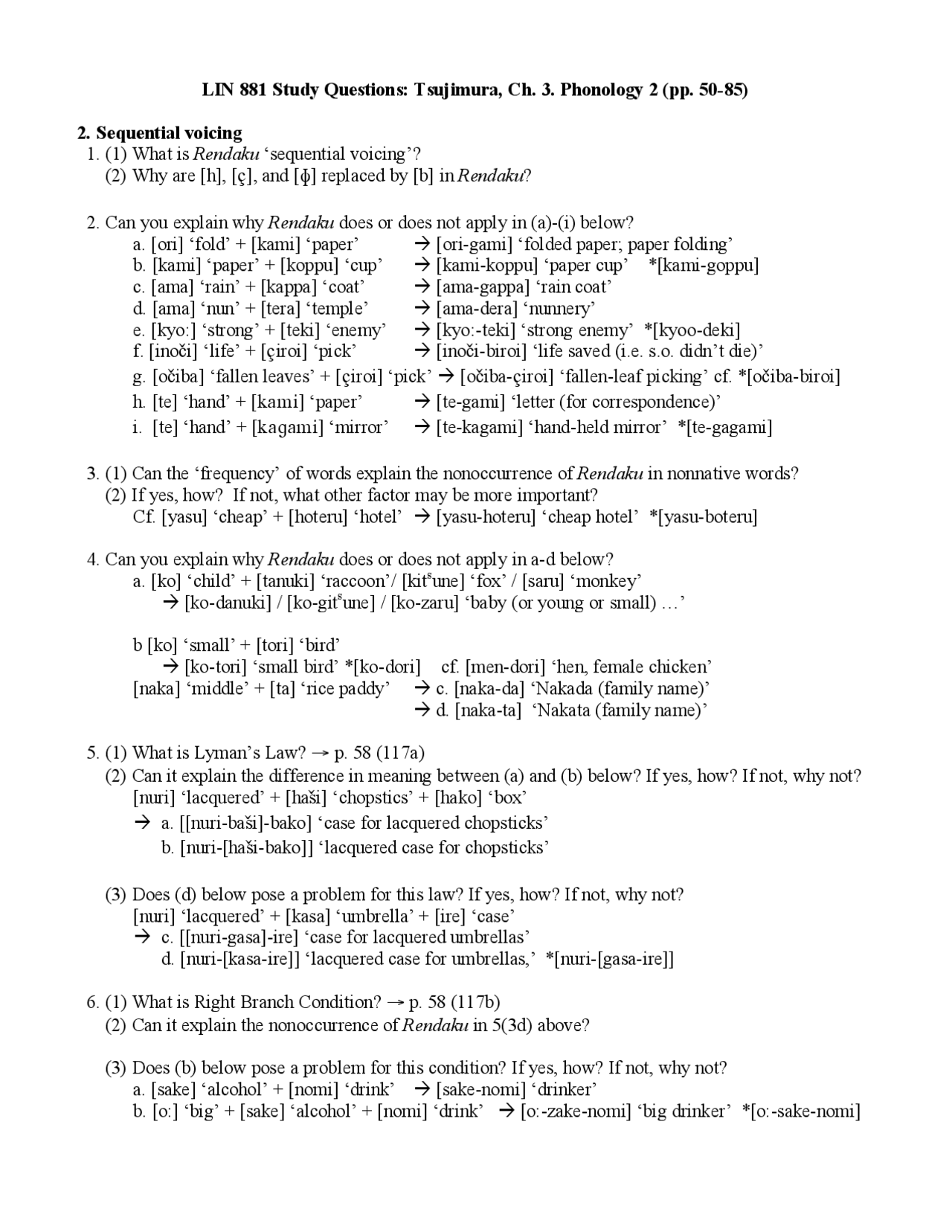 Sequential Voicing, Phonology - Structure of a Non-European Language ...