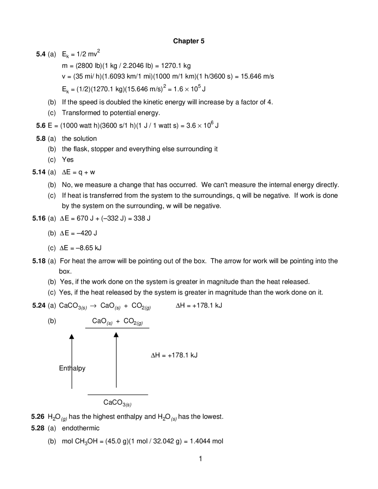 Thermochemistry General College Chemistry I Notes CHEM 112 Docsity