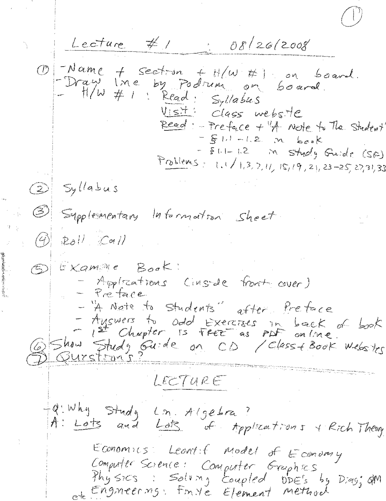 Examples with Solution - Matrices and Linear Algebra | MATH 2164 - Docsity