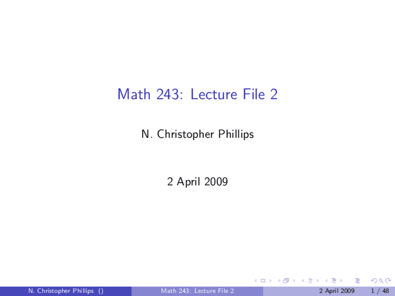 Notes on Statistics and Data Analysis - Lecture File 2 | MATH 243 - Docsity