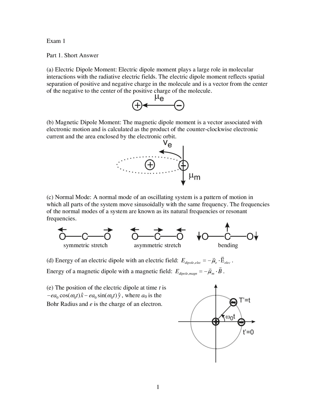 Electric and Magnetic Dipole Moments, Normal Modes, and Spectroscopy in ...