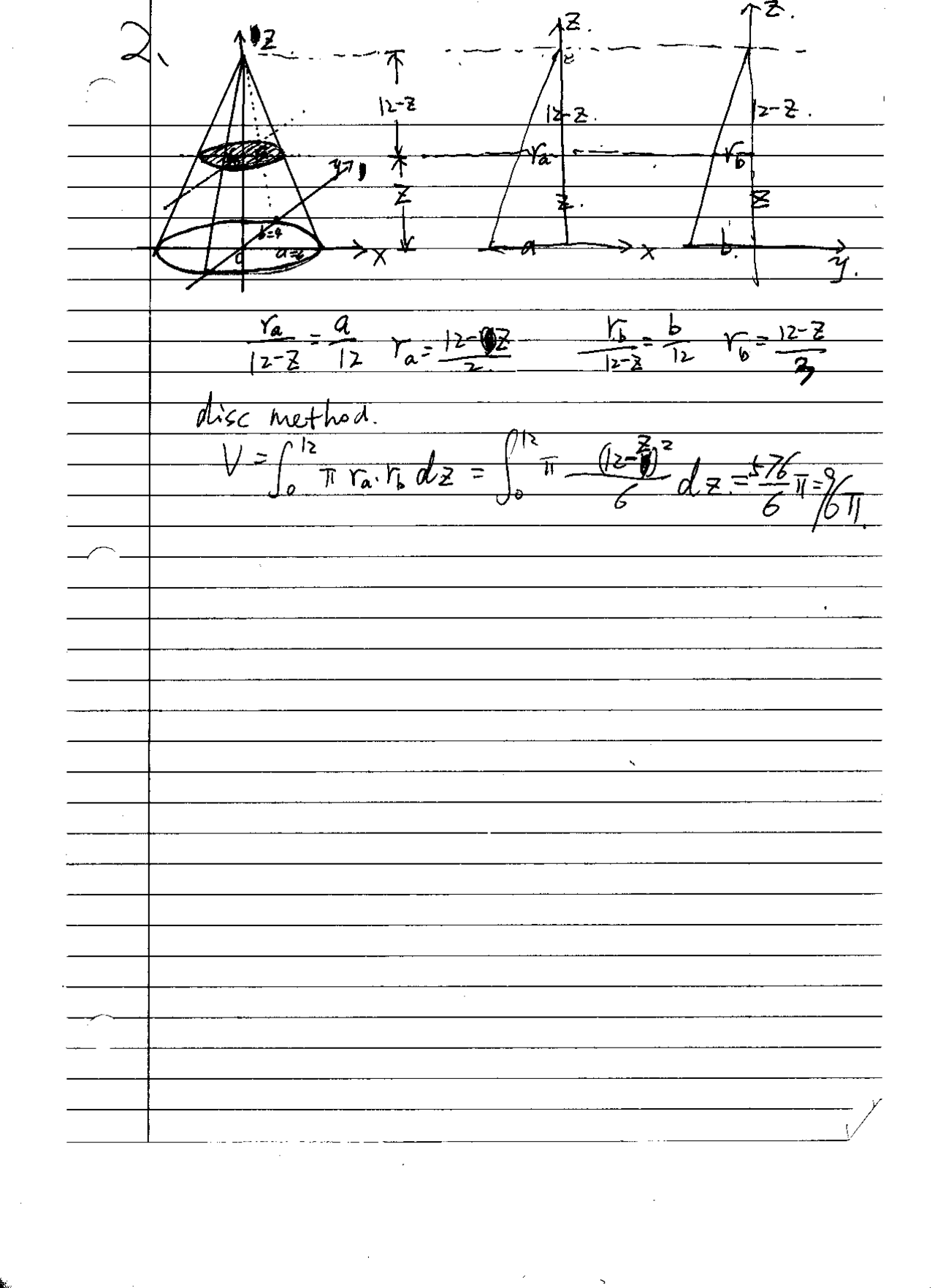 6 Solved Problems on the Disk Method Assignment 9 MATH 182 Docsity