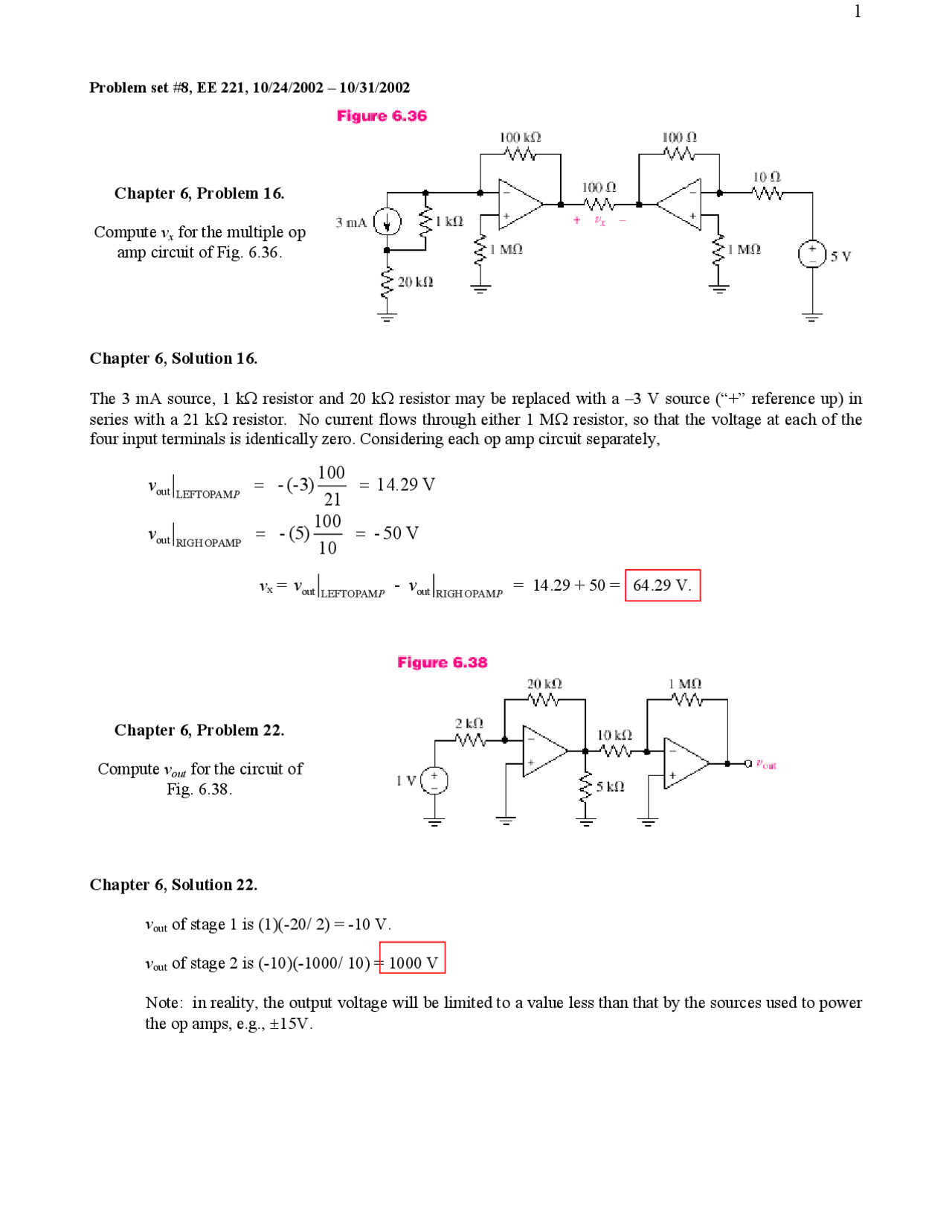 Electrical Engineering - Solved Homework 8 | EE 221 - Docsity