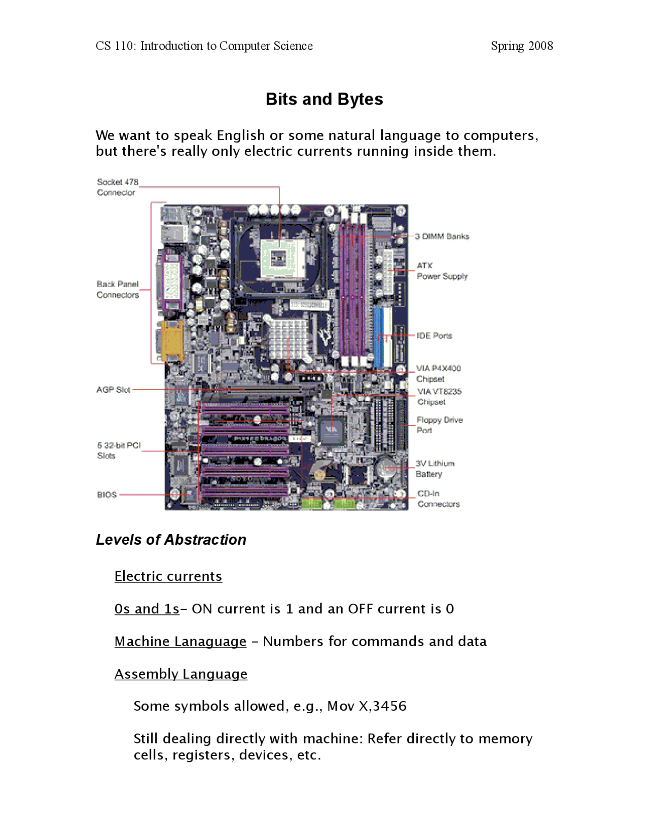 Introduction to Computer Science I - Bits and Bytes - Notes | CS 110 ...