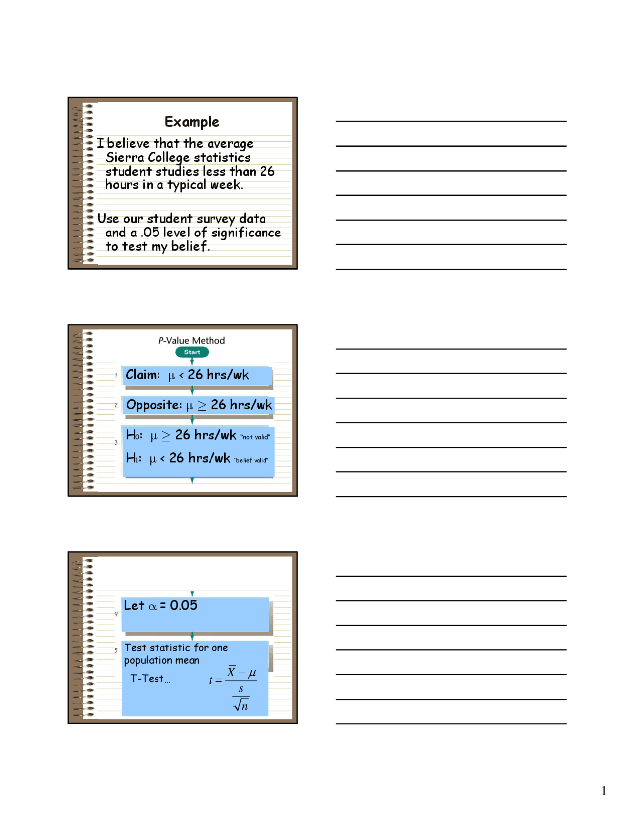 Tests Involving Means Examples - Elementary Statistics - Slides | MATH ...