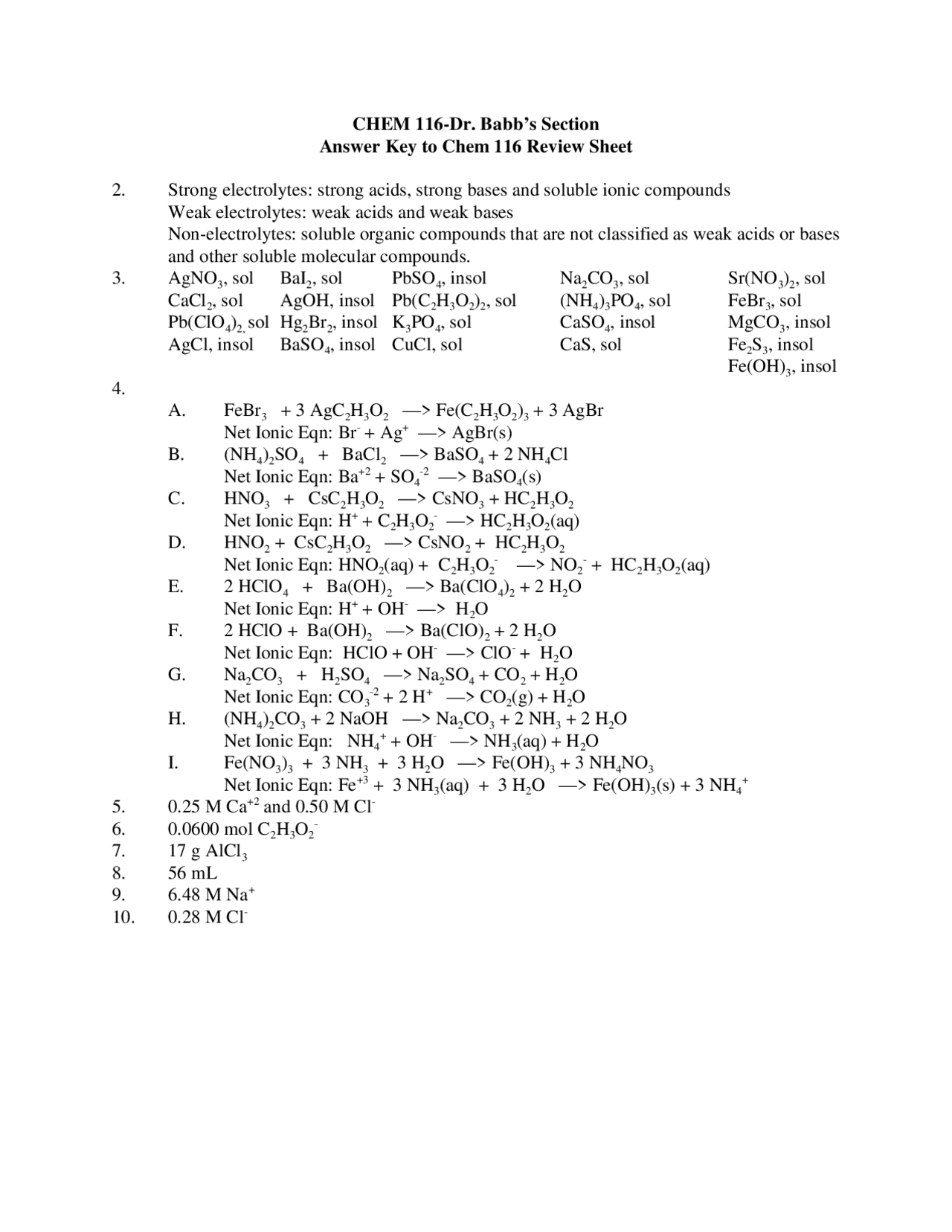 Chemical Reaction Review Sheet Answer Key Chemical Reaction Review Sheet Answer Key
