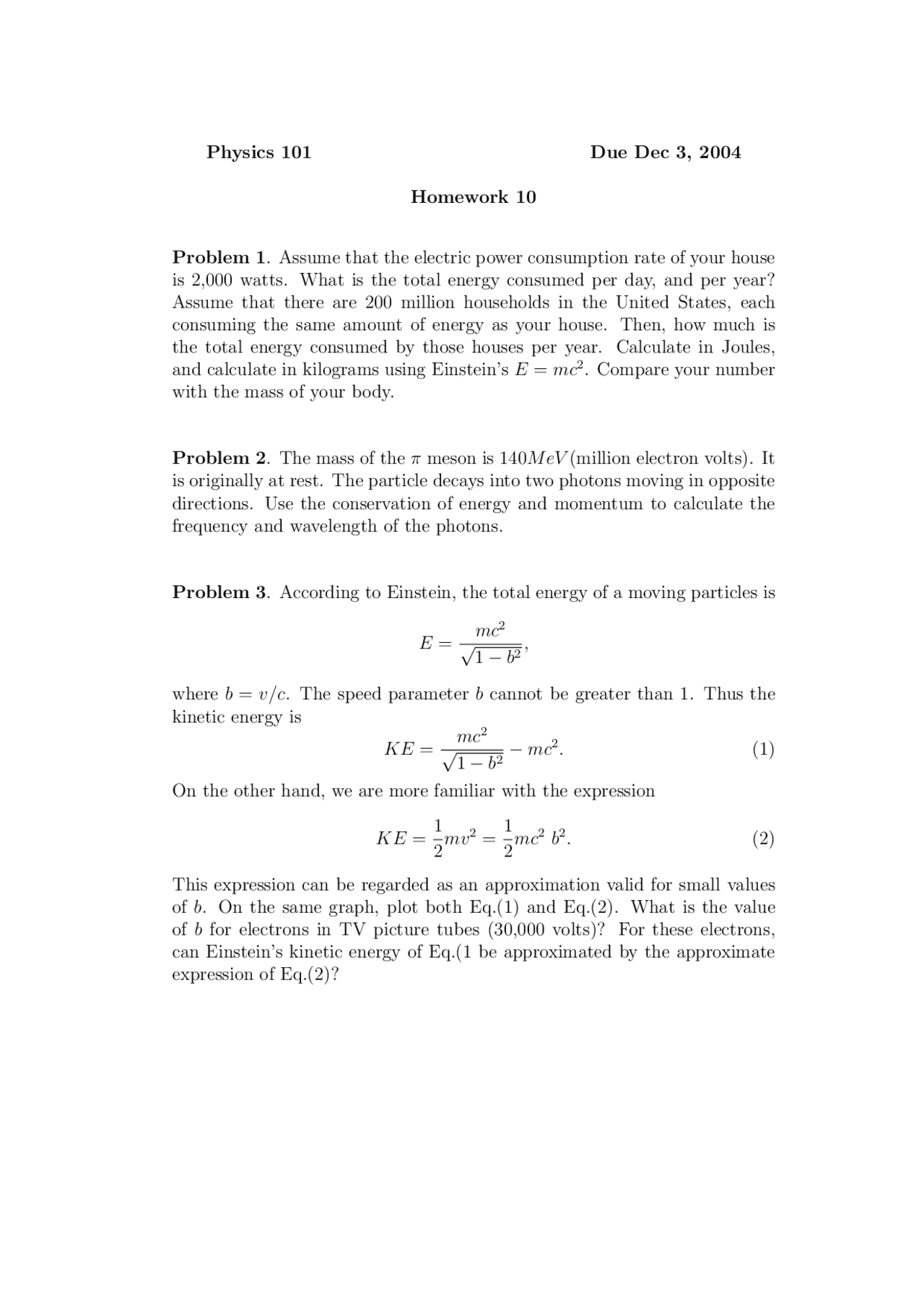 3 Solved Problems on Electric Power Consumption - Homework | PHYS 101 ...